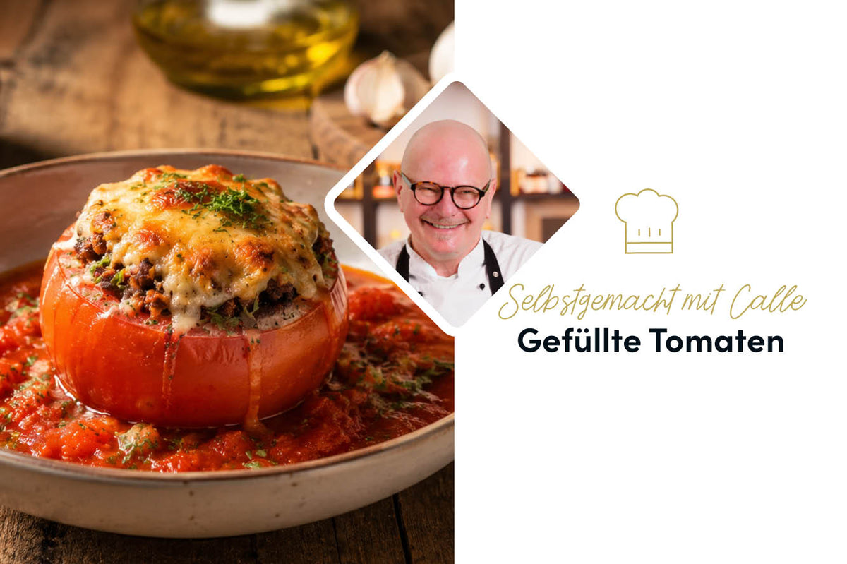 Gefüllte Tomaten mit Hackfleisch, würziger Tomatensauce & Gouda: Das perfekte Feierabendrezept