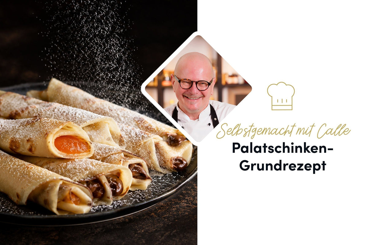 Klassische Palatschinken: einfaches Grundrezept für dünne Pfannkuchen