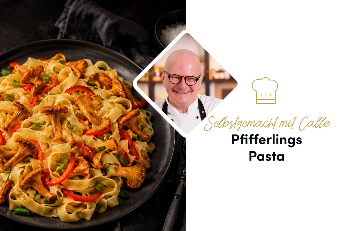Vegetarische Bandnudeln mit Pfifferlingen: Einfaches und schnelles Pasta-Rezept