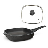 Die Viereckpfanne 2-E287S von Hoffmann mit abnehmbarem Griff und passendem Deckel bietet maximale Bratfläche und flexible Handhabung für anspruchsvolles Kochen.