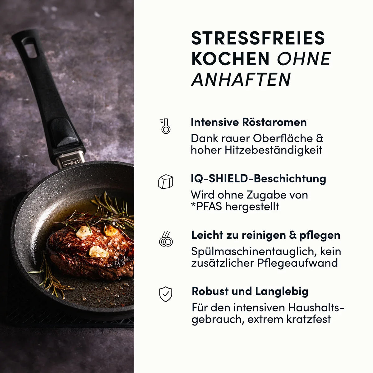 Bratpfannen Set | STONIQ | 24+28 cm | PFAS-FREI