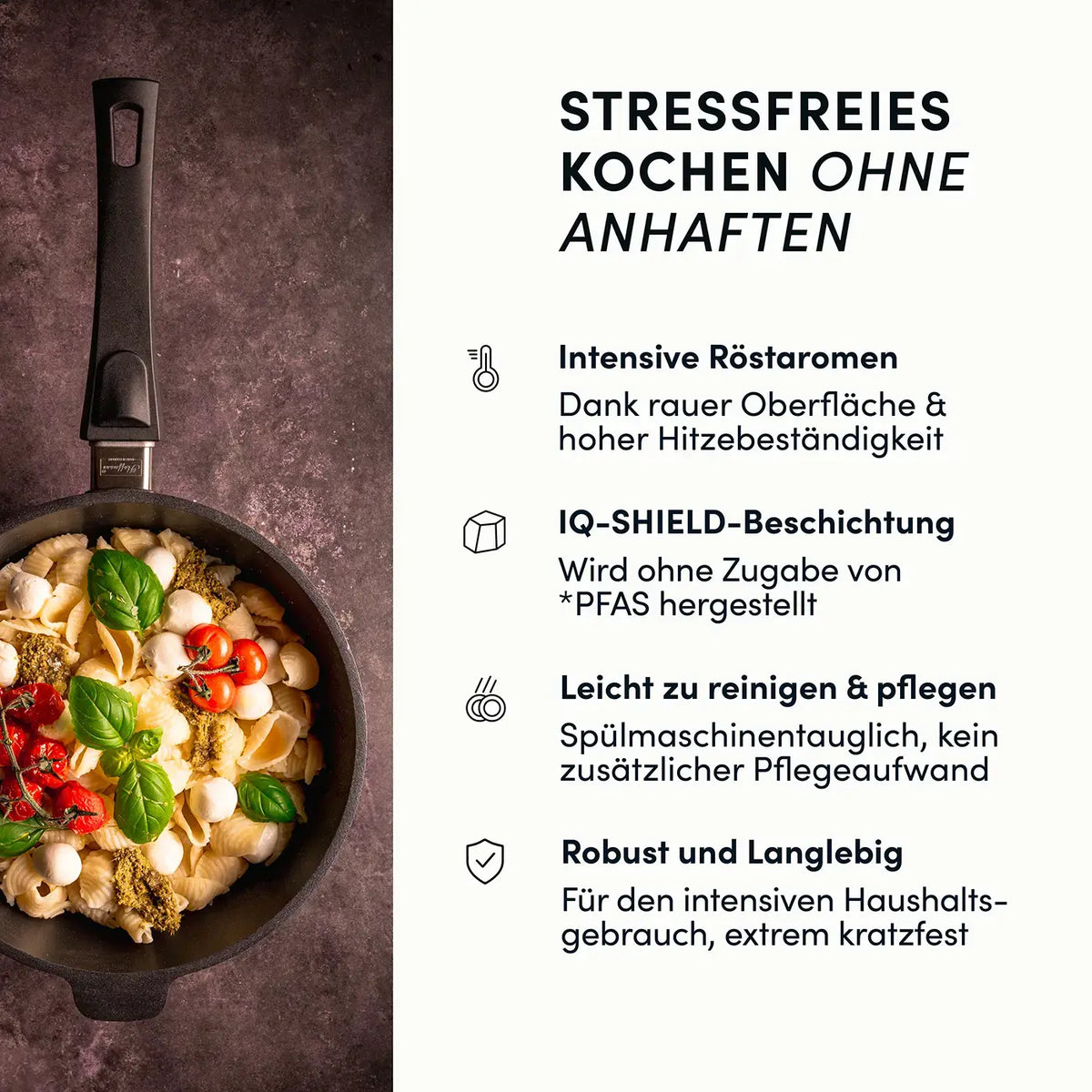 Hochrandpfanne | STONIQ | PFAS-FREI