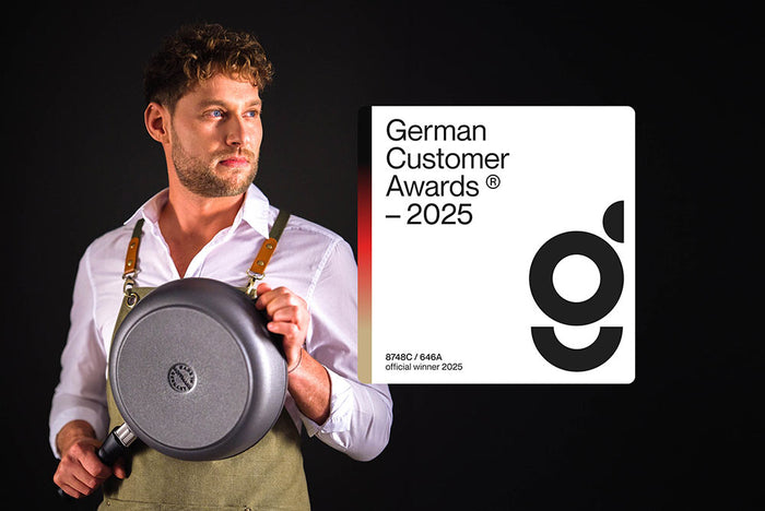 Das Kochgeschirr von Hoffmann wurde mit dem Customer Award ausgezeichnet – für höchste Kundenzufriedenheit und herausragende Qualität.