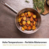 Die Edelstahl-Bratpfanne sorgt für perfekte Röstaromen – ideal für kross gebratenes Fleisch und aromatische Gemüsegerichte.