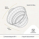 Faltsieb mit robusten Edelstahlring