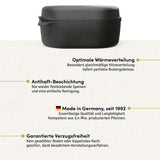 Großer Bräter 2in1 - 39.2 x 26.3 cm I Inkl. Pfannendeckel