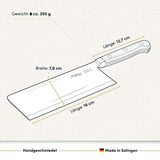 Hackmesser 18 cm, handgeschmiedet in Solingen