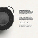 Faltsieb mit robusten Edelstahlring