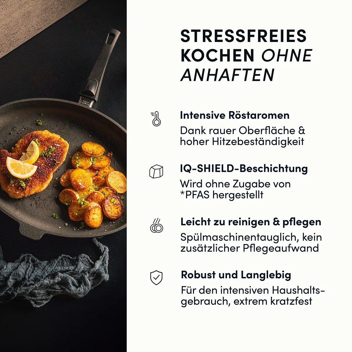 Schnitzel- & Fischpfanne STONIQ | PFAS-Frei