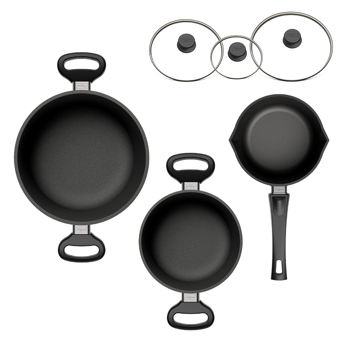 STONIQ Topf-TRIO | PFAS-Frei | Kochtopf 20, 24 cm, Milchtopf