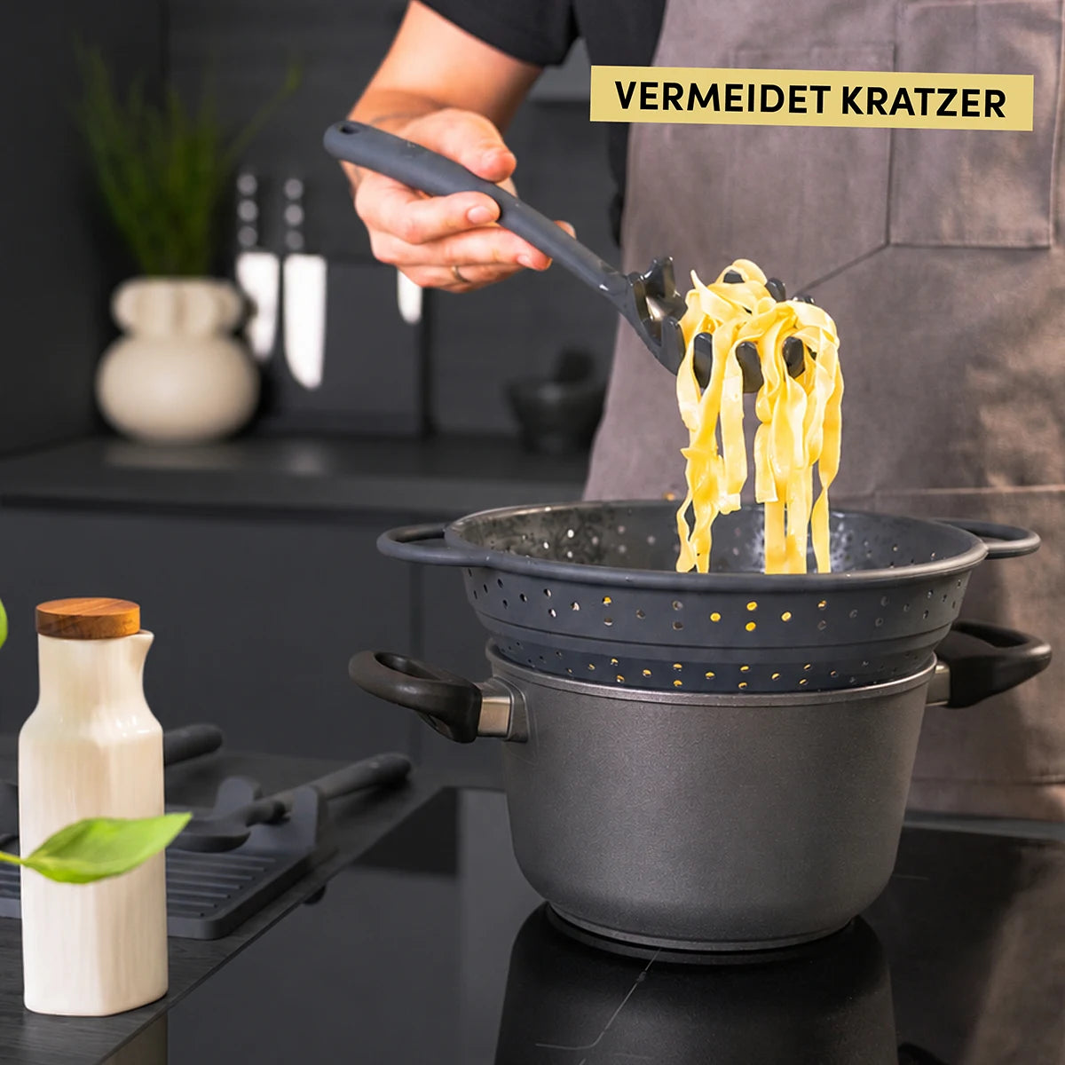 Spaghettilöffel mit robustem Edelstahlkern