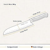 Santokumesser 18 cm, handgeschmiedet in Solingen