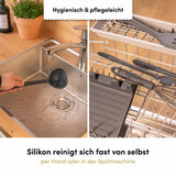 Dank ihrer glatten Oberfläche und hochwertigen Materialien lässt sich die Schöpfkelle besonders einfach und hygienisch reinigen.