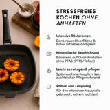 Grillpfanne eckig I STONIQ I PFAS-Frei