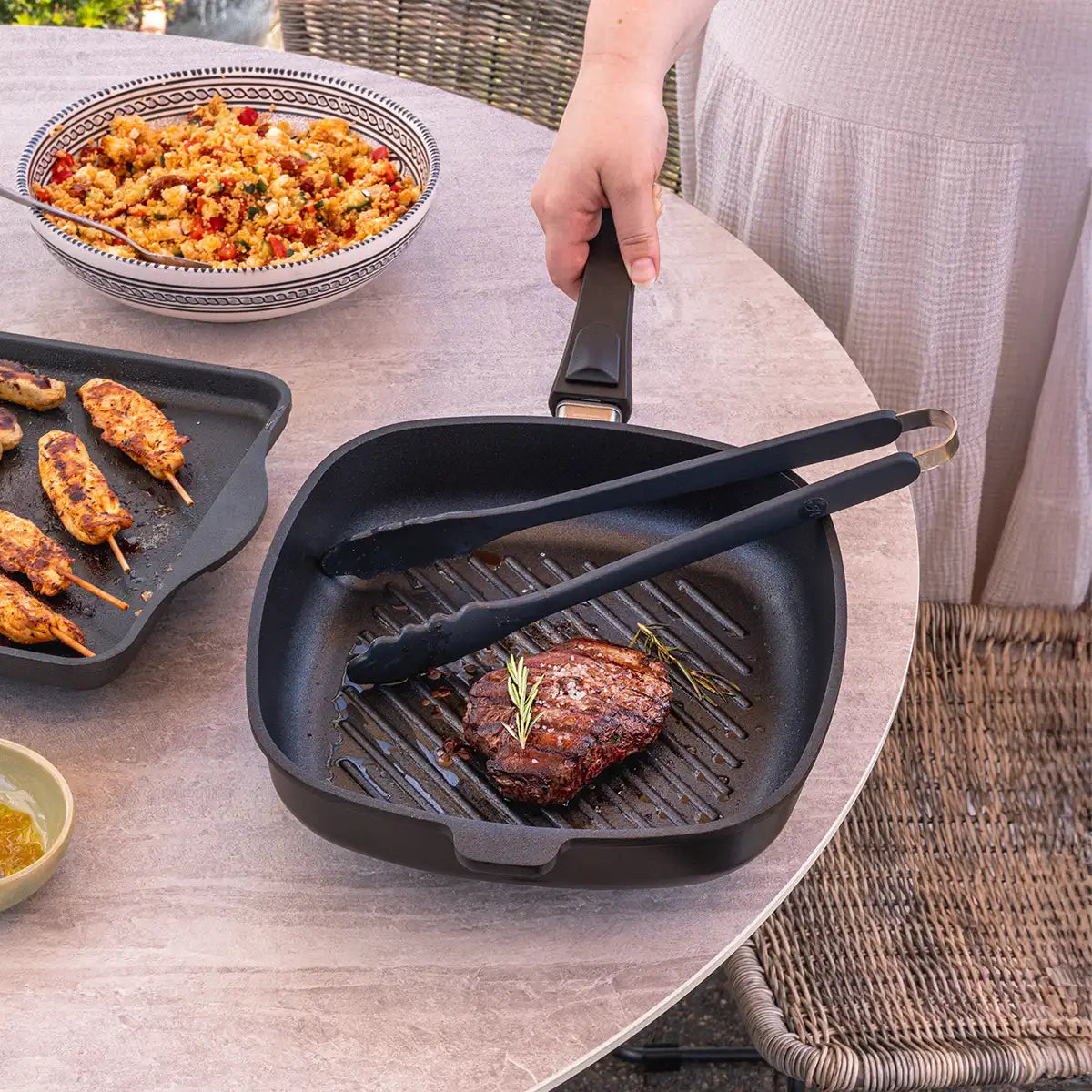 Grillpfanne eckig | STONIQ | PFAS-Frei