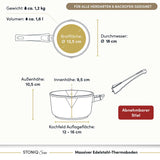 Stieltopf mit 2 Ausgießern | STONIQ | PFAS-FREI