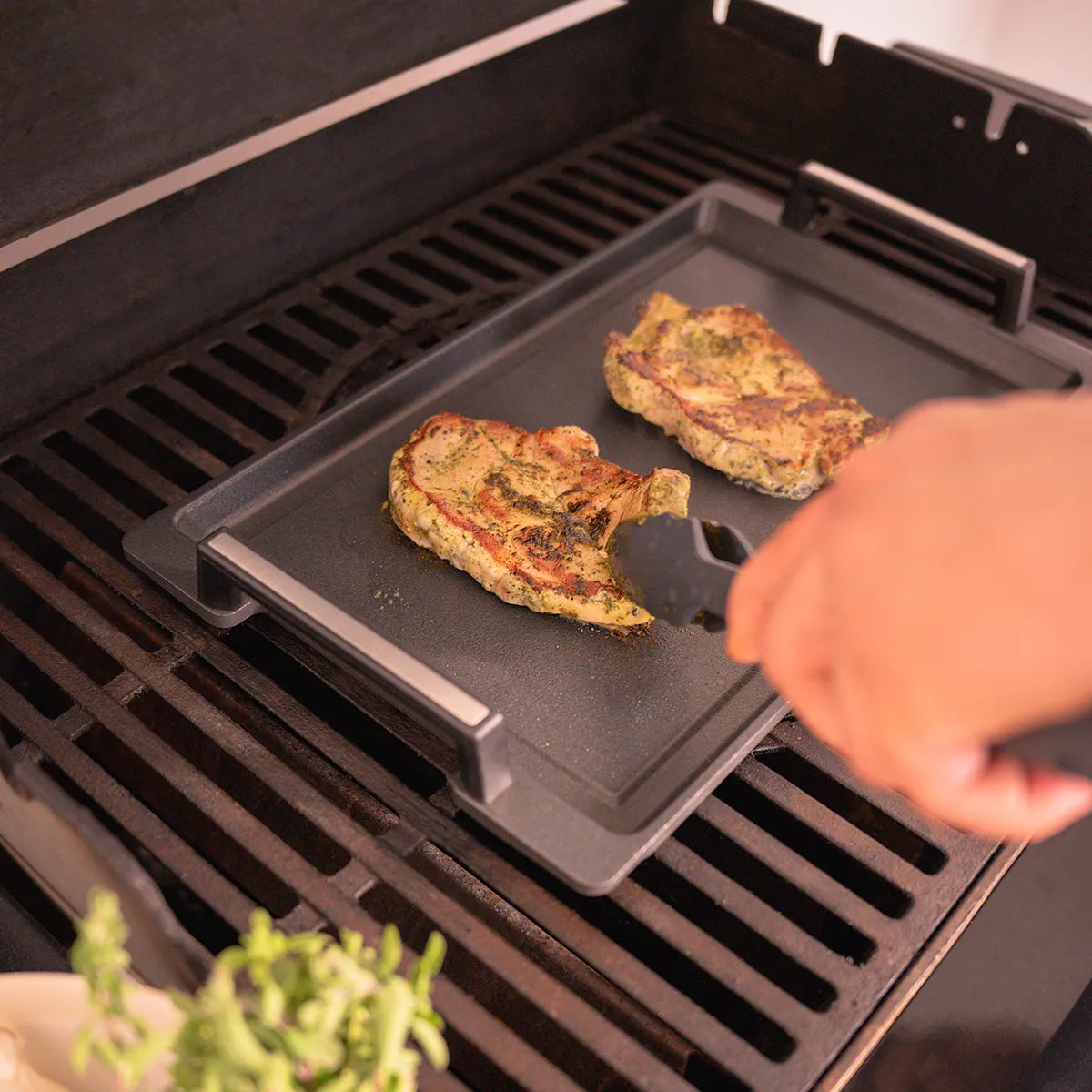 Teppanyakiplatte | Grillplatte mit Seitengriffen | PFAS-FREI