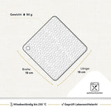 Die technischen Daten des Untersetzers aus der Hoffmann Selection umfassen hitzebeständiges Material, rutschfeste Oberfläche, Maße und pflegeleichte Reinigung – ideal zum Schutz empfindlicher Oberflächen.