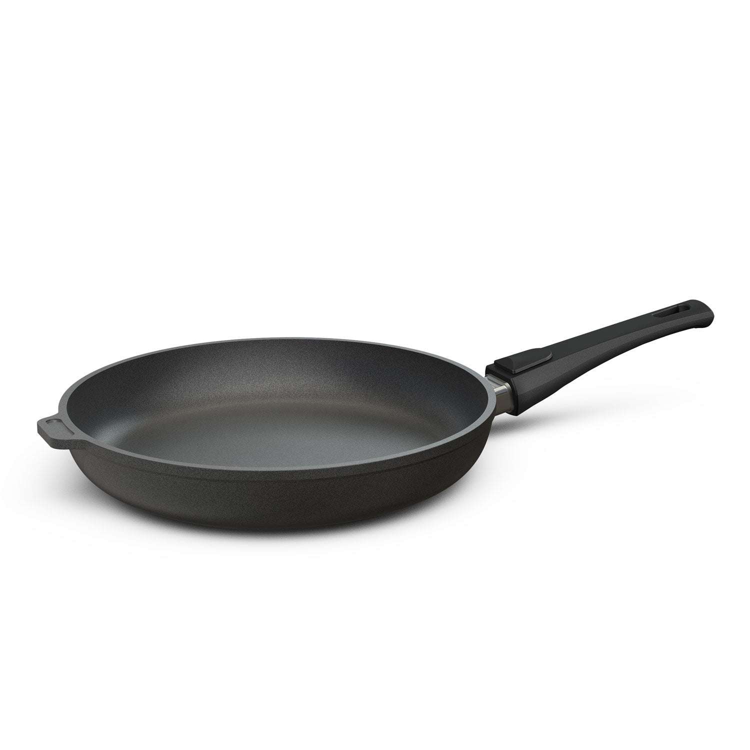 Die Bratpfanne mit abnehmbarem Griff bietet Ihnen sowohl Komfort beim Kochen als auch eine platzsparende Aufbewahrung, ohne Kompromisse bei der Leistung einzugehen.