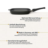 Grillpfanne eckig 28x28 cm I Deckel optional