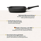 Viereckpfannen 20-28 cm I Deckel optional