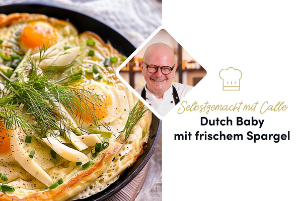 Saisonale Genüsse: Luftiges Dutch Baby mit zartem Frühlingsspargel und Kräutern