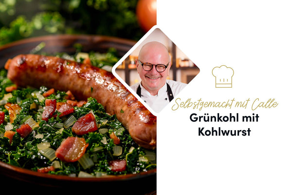 Traditionelles Grünkohl-Rezept aus Norddeutschland: mit Wurst, Zwiebeln und Speck wie bei Oma