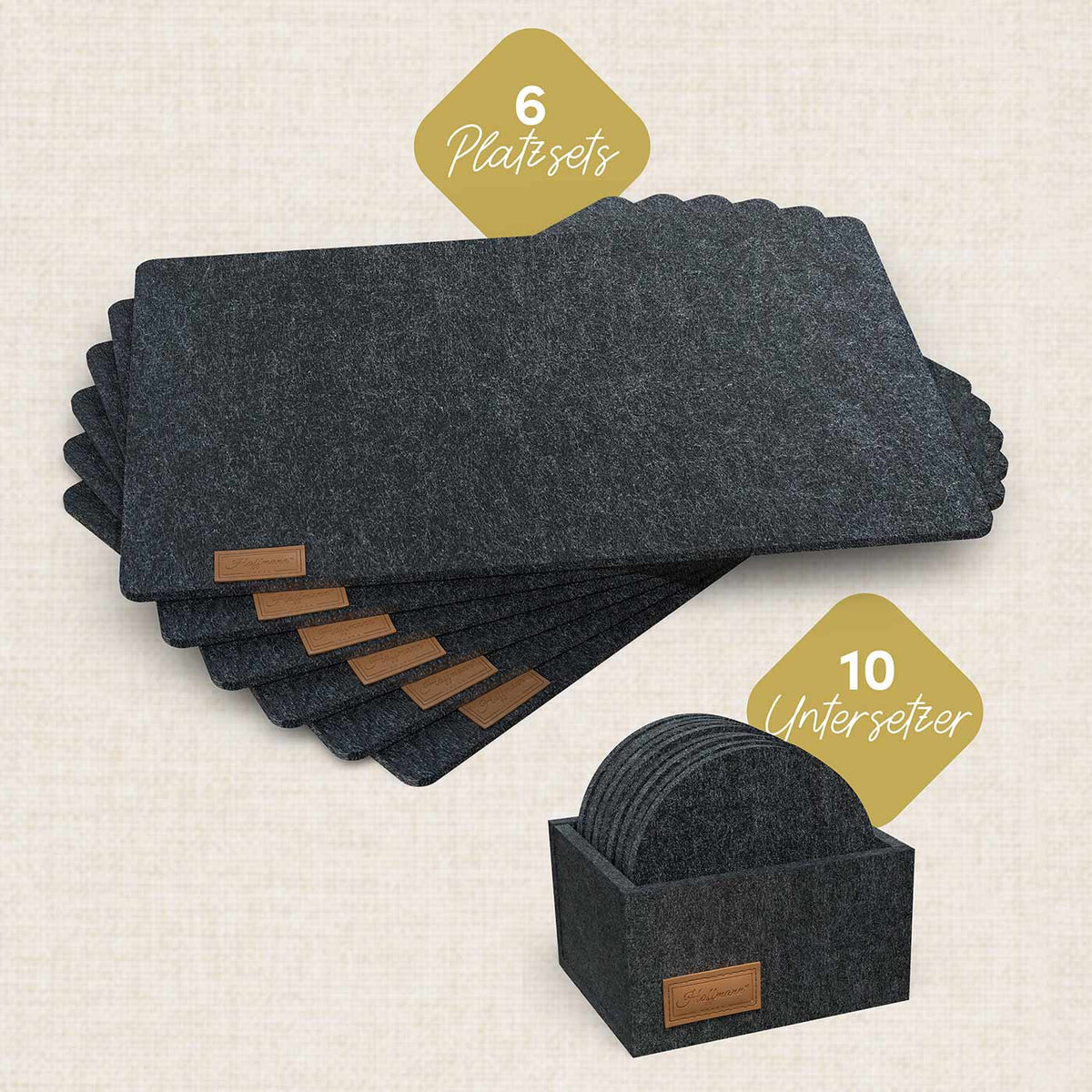 16-teiliges Tischset | Platzsets | Untersetzer