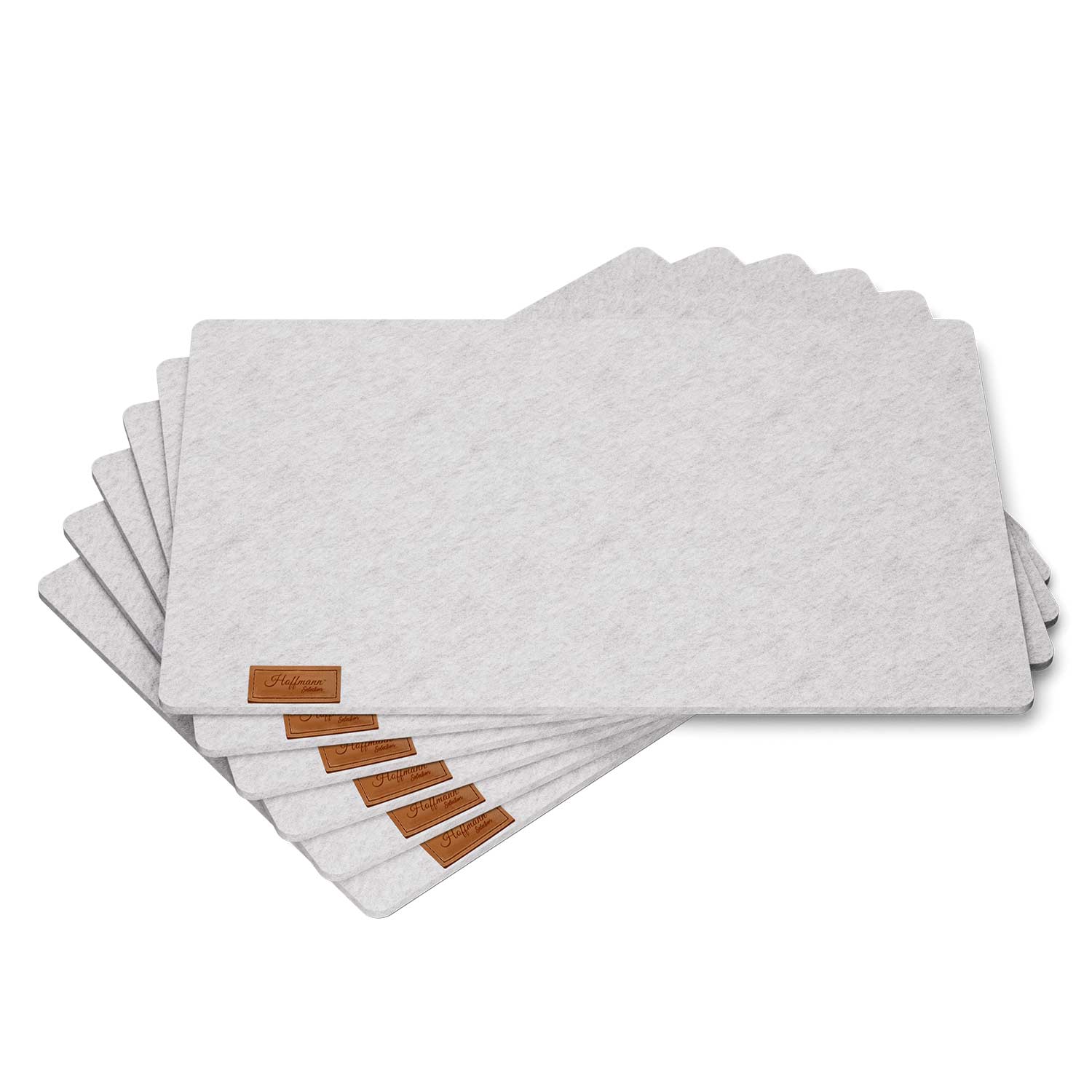 Hochwertige Platzsets hellgrau (6 Stück)