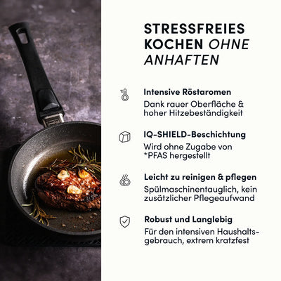 Bratpfannen Set | STONIQ | 24+28 cm | PFAS-FREI