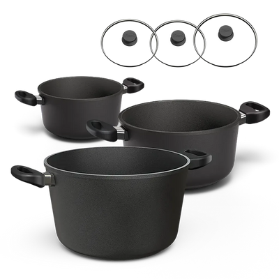 Topf Set | STONIQ | 20+24+28 cm | PFAS-Frei