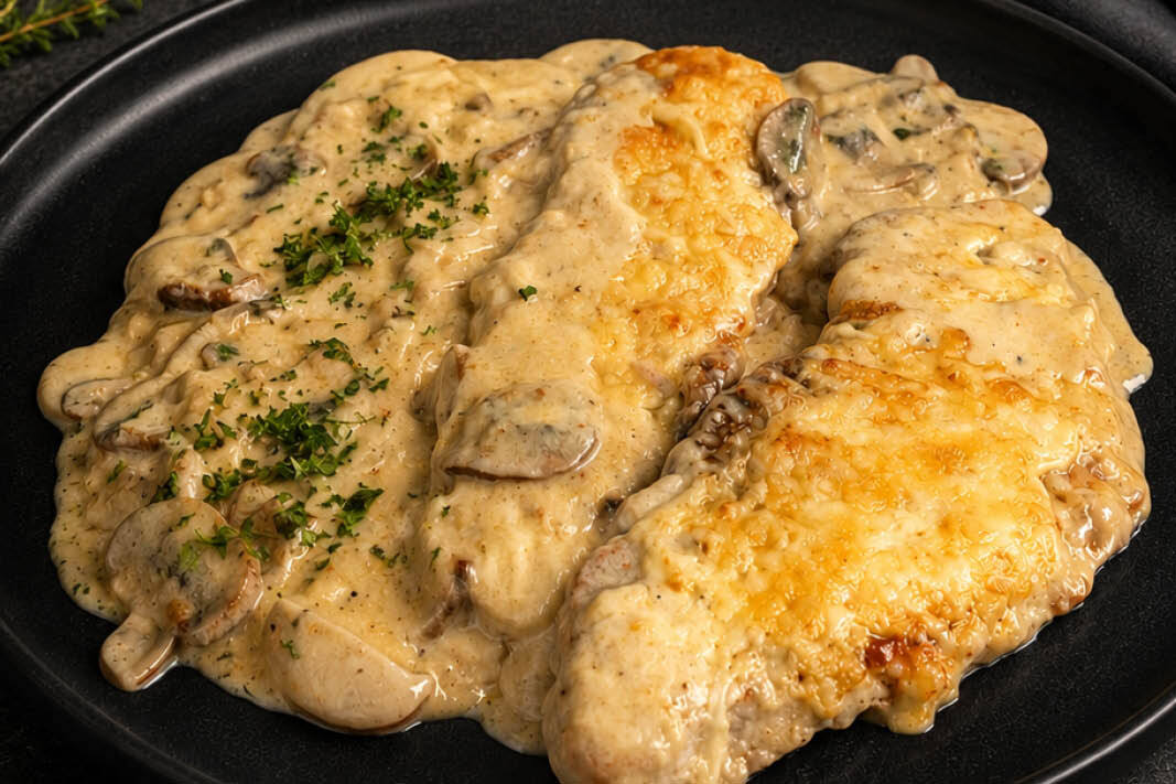Überbackenes Rahm-Schnitzel