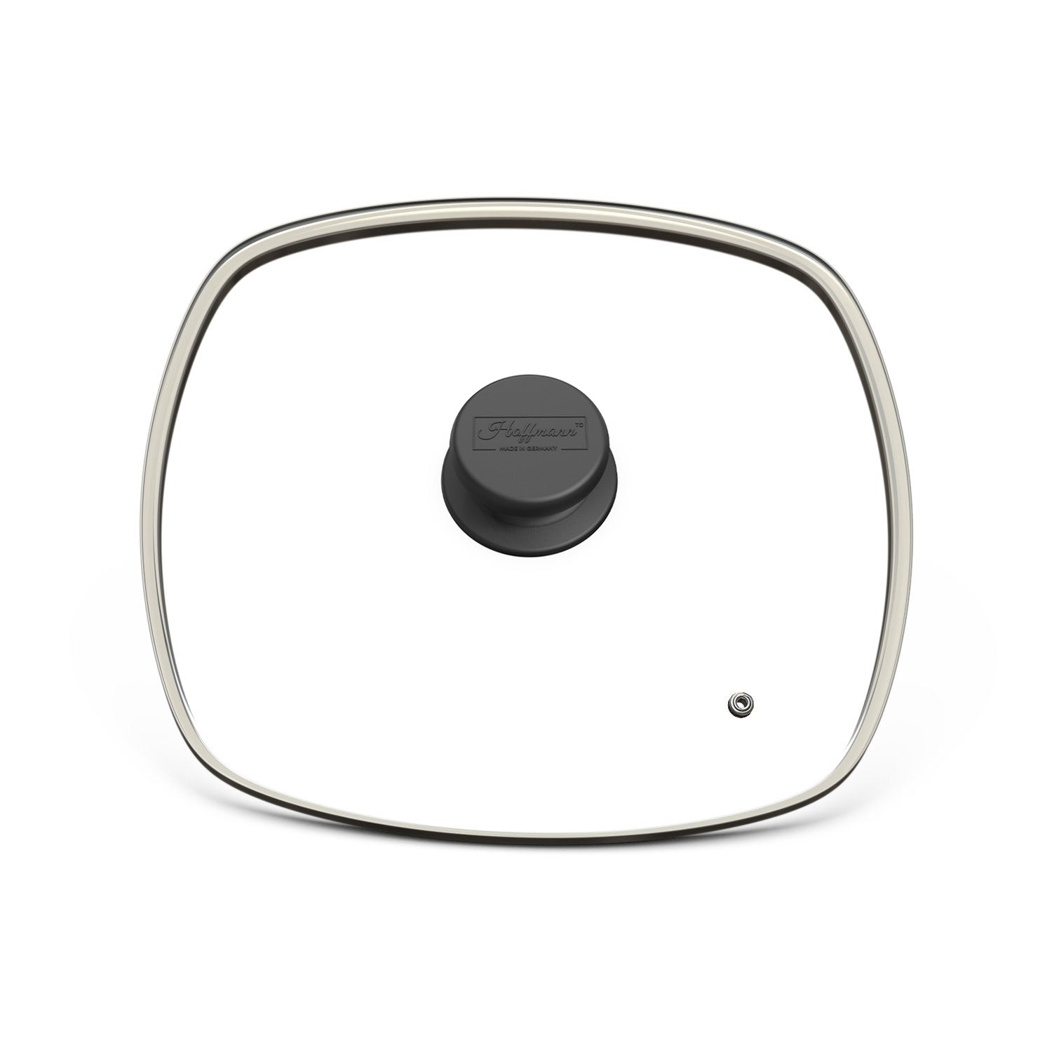 "Ein Sicherheitsglasdeckel aus Edelstahl, der für sicheren und zuverlässigen Schutz sorgt."