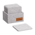 Stilvolle Untersetzer 10x10 cm I 10 Stück in Aufbewahrungsbox hellgrau