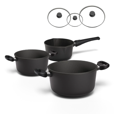 Topf Set | STONIQ | 18+20+24 cm | PFAS-Frei
