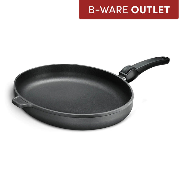 Schnitzelpfanne I Fischpfanne oval 38x28 cm I B-Ware