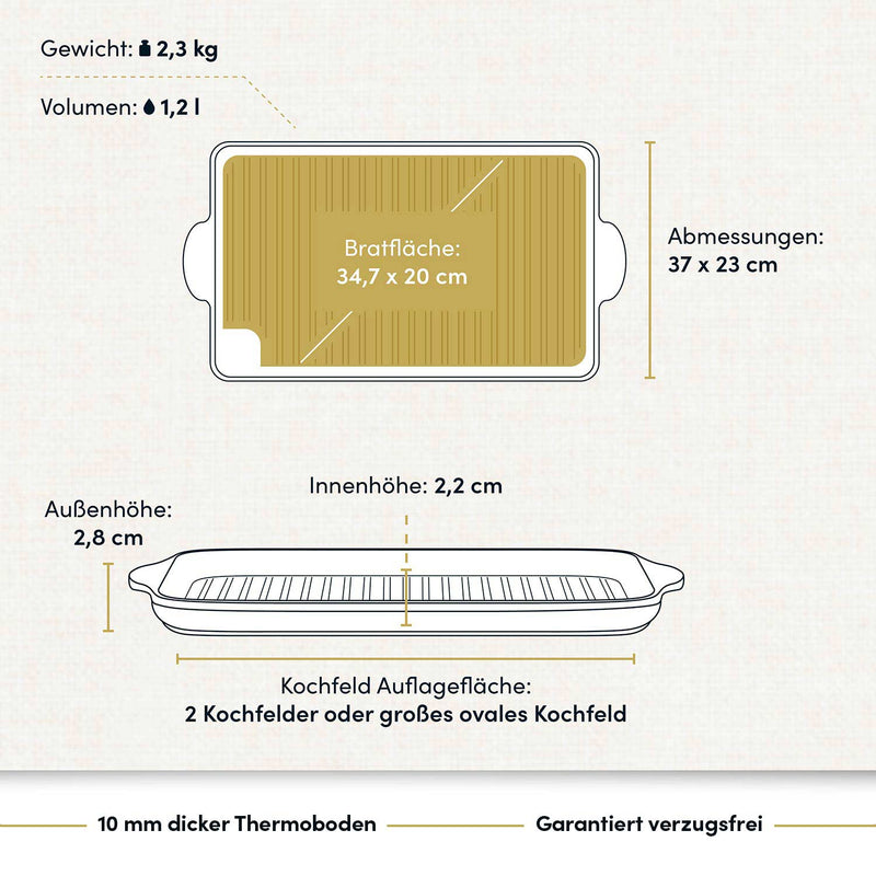 Grillplatte 37x23 cm