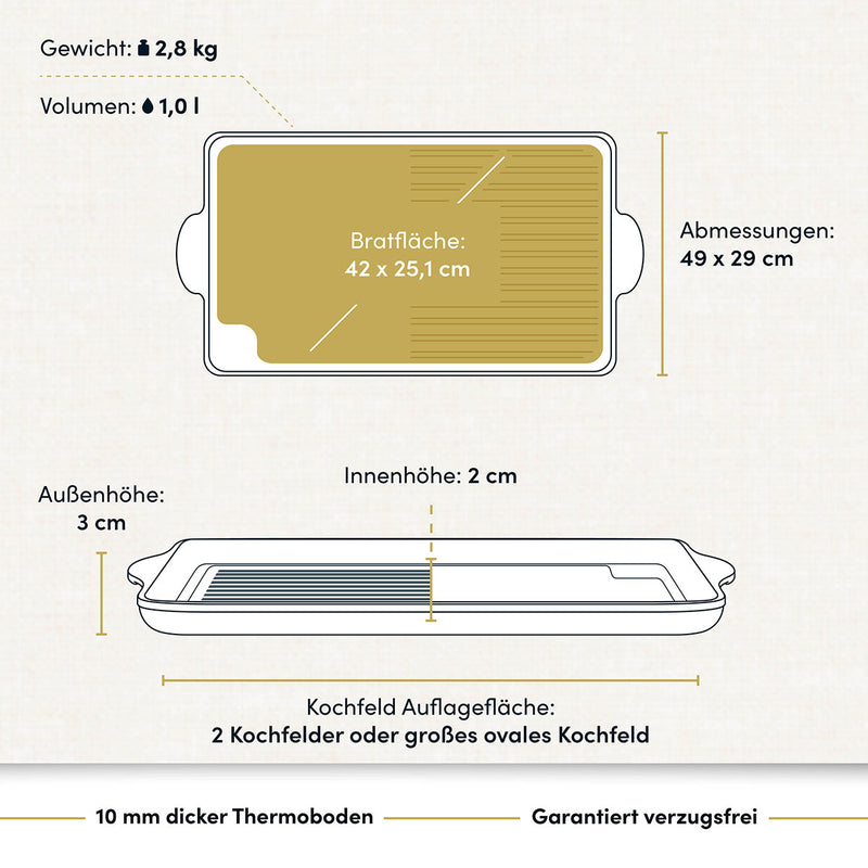 Grillplatte 49x29 cm