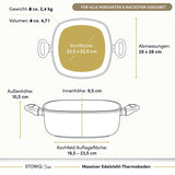 Bräter eckig | STONIQ | PFAS-FREI