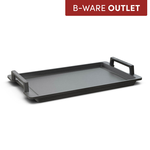 Im bware outlet von Hoffmann finden Sie die Teppanyakiplatte mit praktischen Seitengriffen, die Ihnen beim Kochen eine einfache Handhabung und sicheren Transport ermöglicht.

