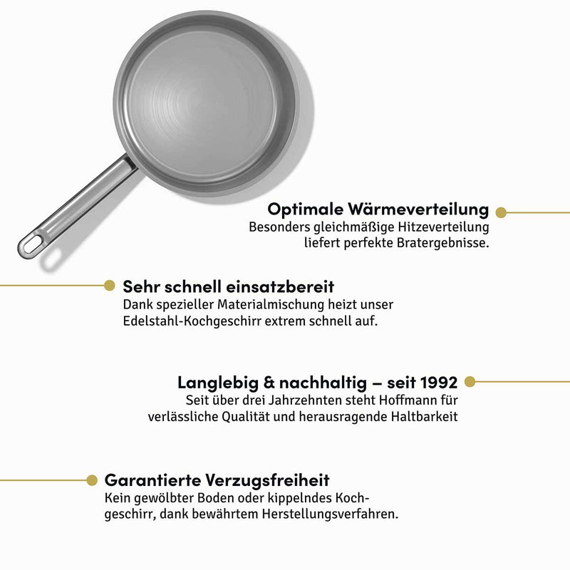 Edelstahl Hochrandpfanne