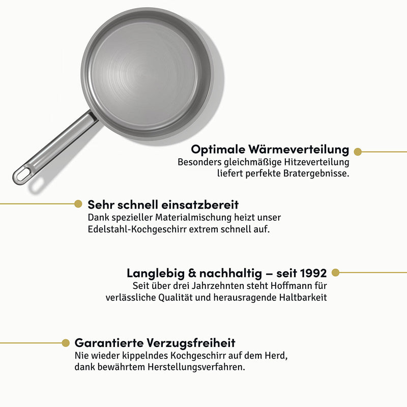 Edelstahl Hochrandpfanne