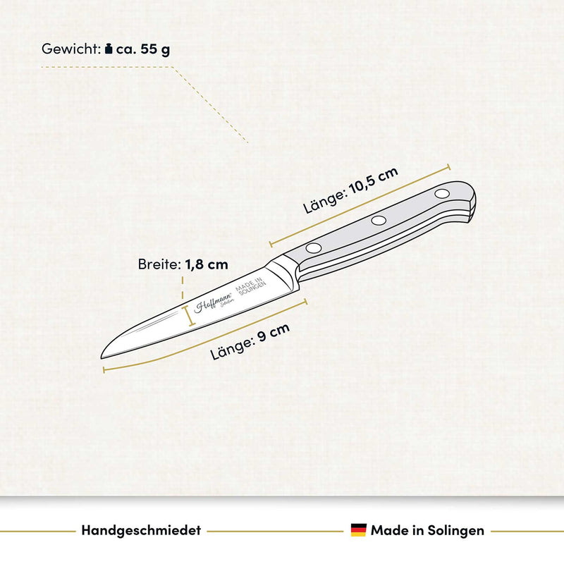 Gemüsemesser 9 cm, handgeschmiedet in Solingen