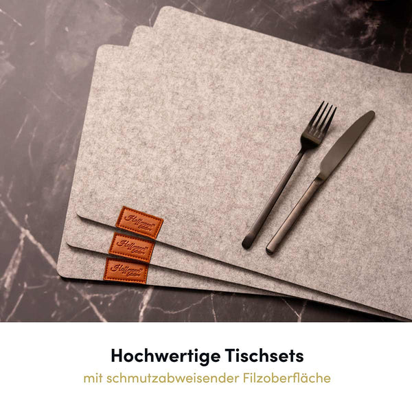 Hochwertige Platzsets hell (6 Stück)