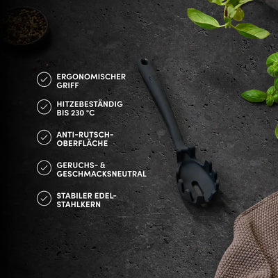 Spaghettilöffel mit robustem Edelstahlkern