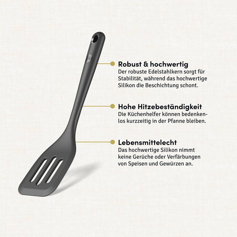 Pfannenwender mit robustem Edelstahlkern