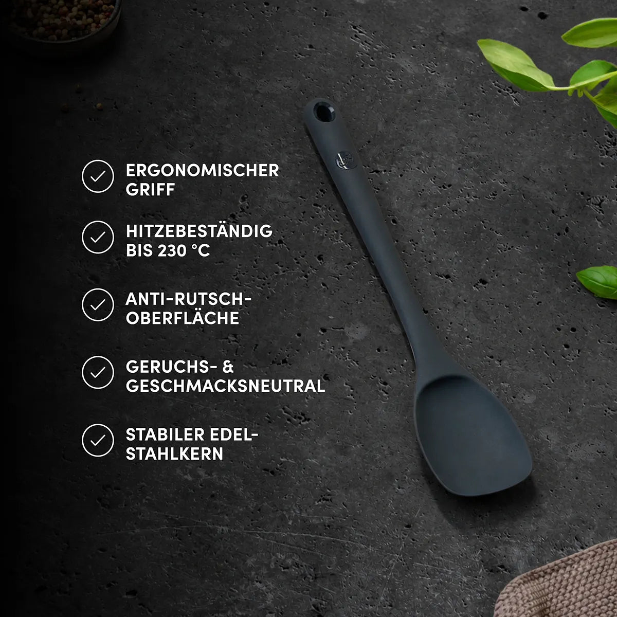 Servierlöffel mit robustem Edelstahlkern