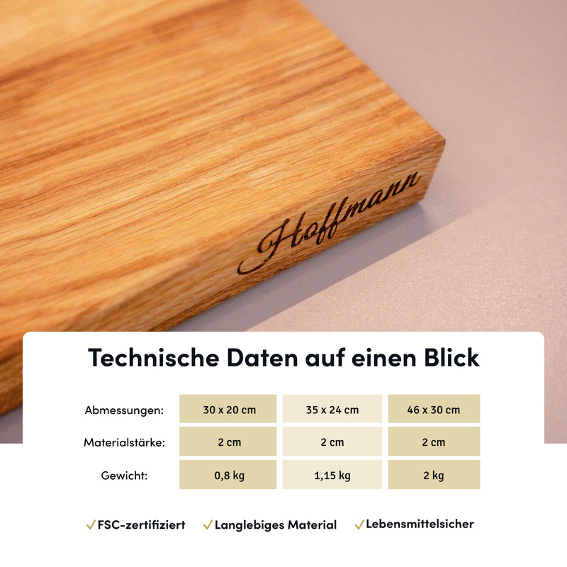 Eiche – Hoffmann cm Germany 30-46 Schneidebrett GmbH I