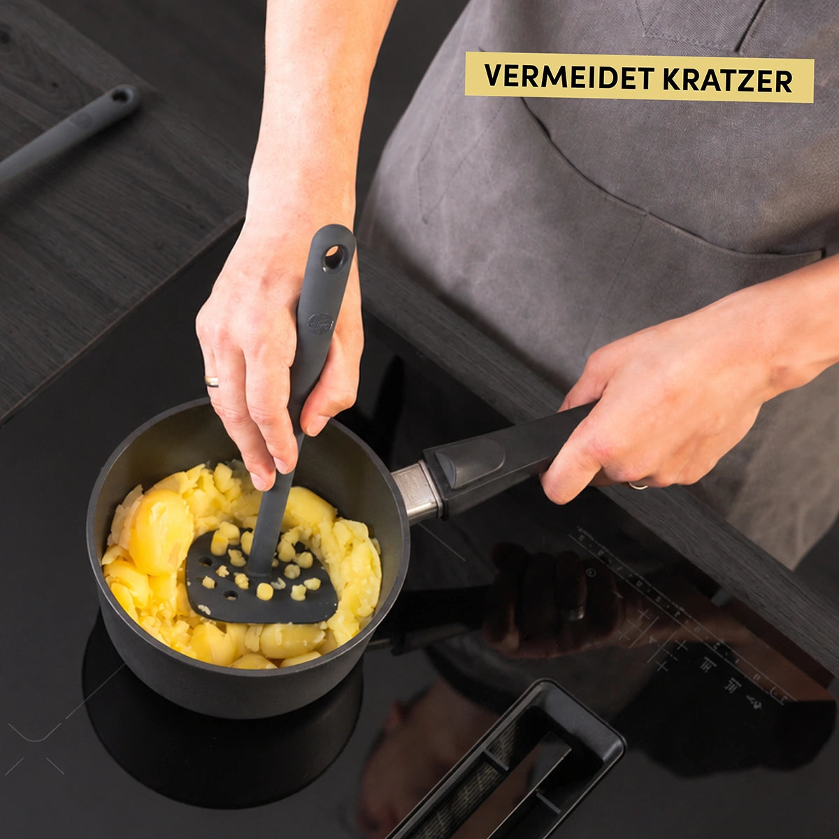 Kartoffelstampfer mit robustem Edelstahlkern
