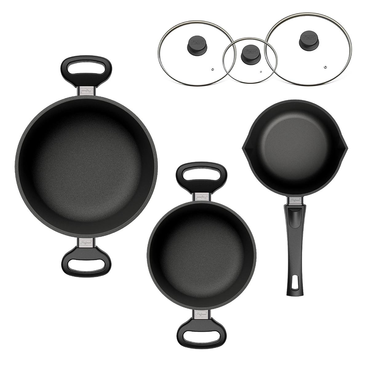 STONIQ Topf-TRIO | PFAS-Frei | Kochtopf 20, 24 cm, Milchtopf